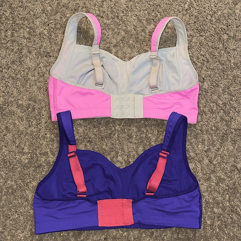 Lululemon Ta Ta Tamer II hot pink purple sports 2 bra lot - Picture 7 of 10
